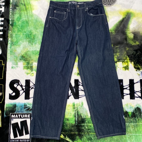 Zumiez Jeans Ninth Ambush Hall Size 32 Worn Slightly Dragon Print On Back Bought From Zumiez